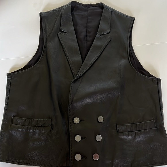 Vintage Genuine Leather Vest - Picture 3 of 15